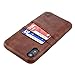 Dockem Wallet Case for iPhone XR: Built-in Metal Plate for Magnetic Mounting & 2 Credit Card Holders (6.1