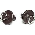 CACELY Replacement Shade Parts End Cap with Ring for Coolaroo Exterior Cordless Roller Shades Outdoor Blinds(Brown)