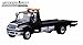 2013 International Durastar 4400 Flatbed Black Body Black Bed Tow Truck 1/64 by Greenlight 29775