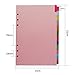 Chris.W A5 Size 6-Ring Paper Index Divider Category Page Tab Indexing Cards, Great Personal Planner/Notebook/Loose Leaf Binders/Reposrts Accessories, 1 Set of 12 Tabs