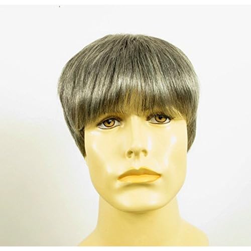 Perruque Homme Cheveux Naturels Courte Grise Poivre Et Sel