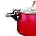 Red Copper Better Pasta Pot by BulbHead, Locking Handles and Straining Lid