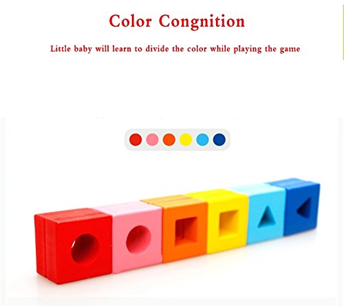 image for Agirlgle Wooden Educational Learning Shape Color Sorter Recognition Ge