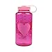 Nalgene Tritan Wide Mouth 32 OZ Water Bottle,Pink Heart
