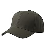 Maxxilano Men's Plain Baseball Cap Velcro Adjustable Curved Visor Hat
