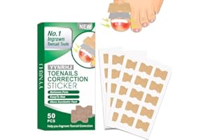 YYNRHJ Ingrown Toenail Treatment,50 Pcs No Glue Breathable Corrector Patch,Painless ingrown toenail corrector,nail correction patches,Not easy to fall off, quick repair Ingrown Nail Treatment Tool, toenail