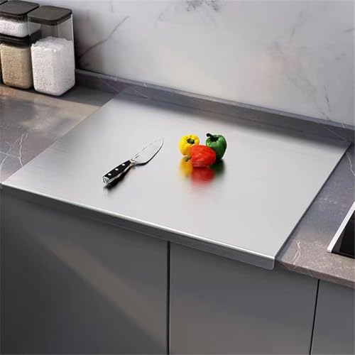 40 * 30CM Stainless Steel Cutting Board, chopping board for Kitchen,L Shape Pastry Board，Kneading Board Cutting Mats，suitable for meat, fruits, vegetables, bread, and baking