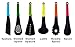 Eladush - Spoon & Pasta Fork,Slotted Spoon, Soup Ladle, Skimmer, Slotted Turner, Non stick 6 piece multi-color kitchen utensils set with hanging holder for cleanliness