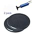 SueSport 2 Pack Air Inflated Stability Wobble Cushion, Balance Disc, Twist Massage, 14 Inch, Black