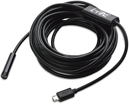 L-Fine Borescope Endoscope Inspection Snake Camera 2.0 Megapixel CMOS for Android Phone and PC with USB Adapter Waterproof 6 LED 5m/16.4ft (5M)