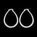 Jesming 925 Sterling Silver Textured Ear Studs Large Round Hoop Earrings