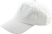 Washed Cotton Baseball Cap (One Size, White)