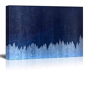 Print Abstract White Forest