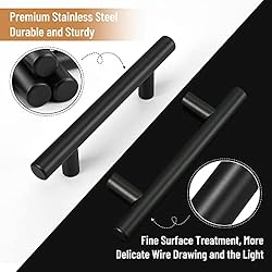 Glattever 10 Pack Cabinet Handles Matte Black
