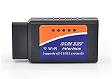 NEW 2018 OBD2 Scanner Bluetooth Adapter - Android / OBDII - Wireless ODB 2 Check Engine Light Code Reader Diagnostic Scan Tool for ALL Cars & Programmer Wifi ODBII for Android (black1)
