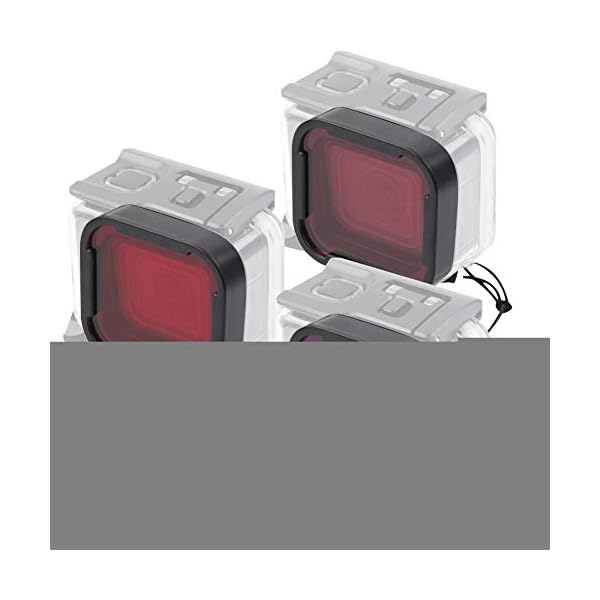 3 STÜCKE Tauchen Objektiv Filter Set für Gopro Hero 5/6 Action Kamera,Optisches Glas Tauchfilter Wasserdichtes Zubehör… – Bild 3