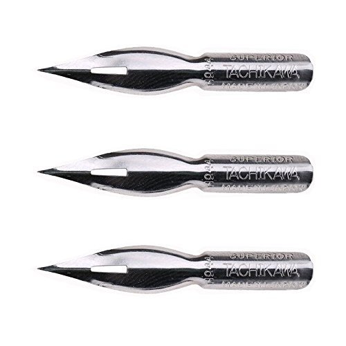 MyLifeUNIT Tachikawa Nipponji Pen, Comic T-44 Nihonji Pen Nib, Pack of 3
