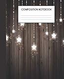 Composition Notebook: Faux Stars Sparkling College Ruled Notebook Lined School Journal