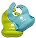 PRACTICAL BIBS - Comfortable, Soft, Safe, Anti-microbial, BPA free, 100% Food-grade silicone baby bib.Blue-Green