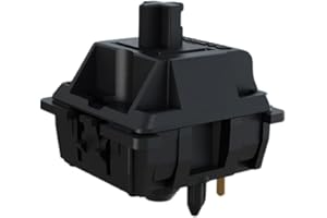 GUYEKS GATERON Oil King V2 Pre-lubed Keyboard Switches, 5-Pin 55gf Black Linear Switches Compatible for MX Mechanical Keyboard DIY(108PCS,Black)