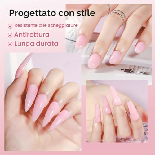 MIZHSE Gel Nail Structuring Gel Ema Free TPO Free Nail Gel Nail Gel for Home Study Nail Pink 30g