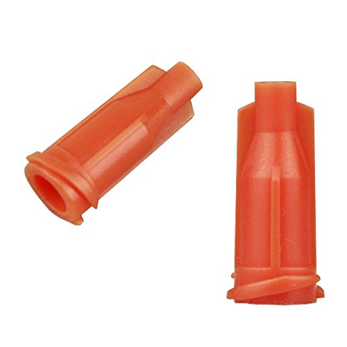 Luer Lock Orange Syringe Tip Caps Dispensing Screw Stop Caps 200 Pieces
