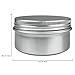 Beauticom (Quantity: 12 Pieces) 80G Refillable Silver Round Empty Aluminum Metal Tin Sample Jar Container with Screw Cap Lid for Candle, Beauty, Skincare, Cosmetics, Make Up, Balm, Salves