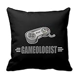 NicholasArt Cotton Linen Decorative Throw Pillow Case Cushion Cover Funny Video Gamer 18 X 18