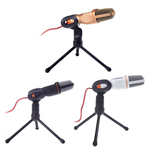 Computer Microphone,Condenser Microphone,Podcast Microphone,Desktop Microphone,Studio Microphone with Stand 3.5mm Plug & Play for Online Chatting, Recording,Gaming - Thumbnail 6