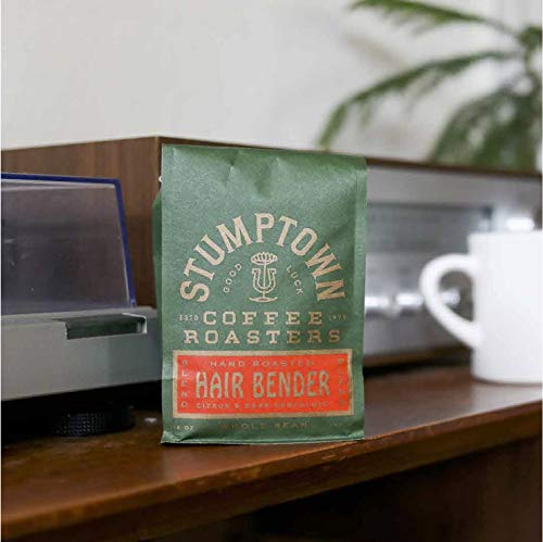 STUMPTOWN COFFEE ROASTERS, MEDIUM ROAST WHOLE BEAN COFFEE, 100% ARABICA COFFEE – HAIR BENDER 12 OUNCE BAG WITH FLAVOR NOTES OF CITRUS AND DARK CHOCOLATE