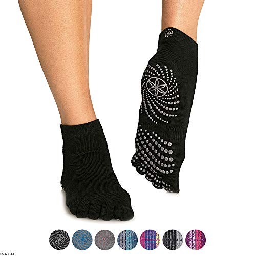 image for Gaiam Grippy Yoga Socks | 2 Pack | Non Slip Grip Accessories for Stand