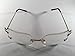 OVERSIZE RIMLESS CLASSIC VINTAGE RETRO Style EYE GLASSES Gold Frame