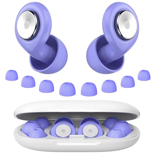 Ear Plugs Noise Sleeping, 2026 New Ear Plugs Noise Cancelling 45 dB, Hearing Protection, Reusable and Washable, Soft, with 8 Tips (XS/S/M/L) and Case, for Sleeping Concert Festival