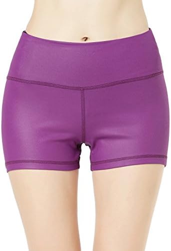 Keywee Women's Basic Yoga Brushed Short Tight (X-Large, Purple)