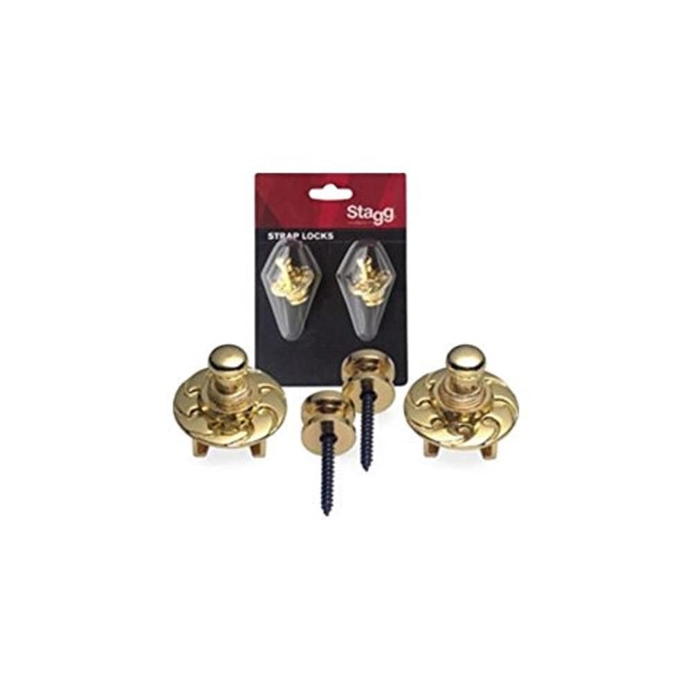 Stagg SSL1 Strap buttons with Locking System - Gold