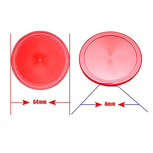 Hisight Air hockey table Pushers + ball piece accessories (batting 2 + velvet 2 + ball 4 pieces),Home Standard Slider Pusher Goalies for Game Tables, Equipment, Accessories - Thumbnail 5