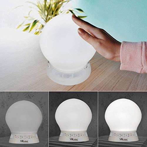 VR-robot Bluetooth LED Night light, Multicolor Smart Silicone Mushroom Touch Lamp,TF Card, Play Music,Phone Calls. Great for nightstand, Babies Room, Camping, Boating, Yoga Usage, App Control(White) - Thumbnail 3