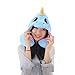 DPIST Unicorn Hooded Animal Travel Neck Pillow Polyester Neck Pillow Support Cushion Unicorn Hoodie Funny Gifts for Children and Women