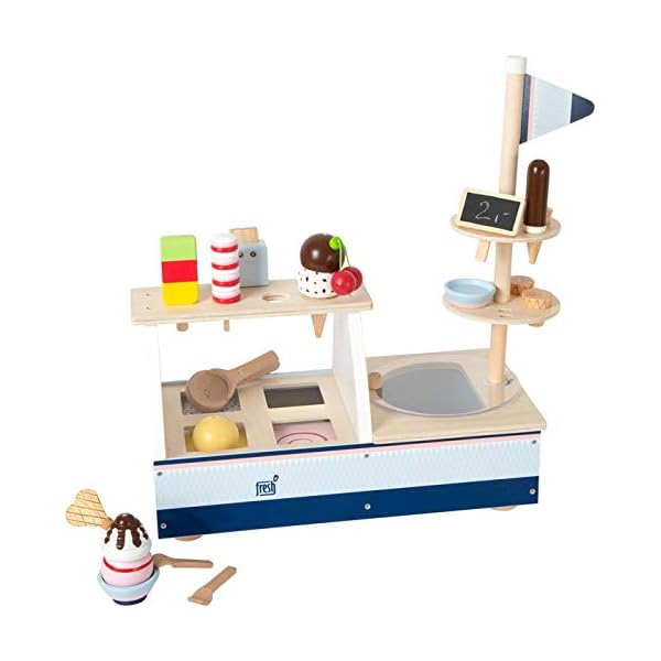 small foot Eistheke "fresh" aus Holz, Zubehör für Kinderküche und Kaufmannsladen, ab 3 Jahren, 11815 – Bild 4