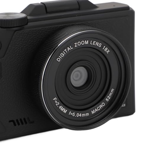 5K Digital Camera, 75MP HD 18X Zoom Autofocus Mirrorless Retro Camera with 3 Inch Screen and Smile Detection for Travel Photography