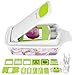 Vegetable Chopper Dicer Slicer Cutter Manual/Vegetable Grater with 11 Interchangeable Blades - LOVKITCHEN Multi-functional Adjustable Vegetable & Fruit Chopper Dicer with Storage Container