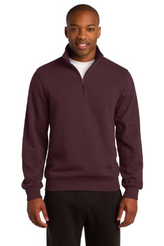 Sport-Tek 1/4-Zip Sweatshirt>L Maroon ST253