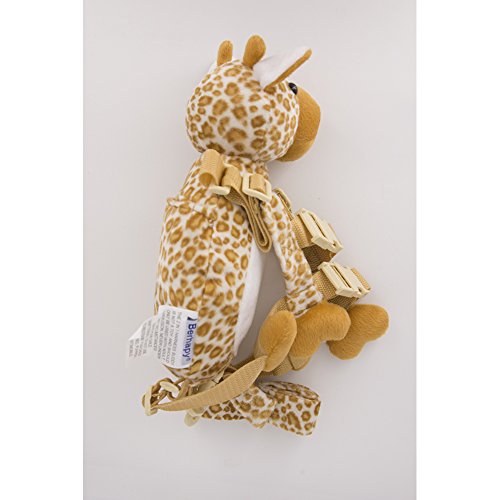 Berhapy 2 in 1 Monkey Toddler Safety Harness Backpack Children's Walking Leash Strap (giraffe)