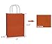 BagDream Gift Bags 8x4.25x10.5 IN 100Ct Kraft Paper Gift Bags with Handles Bulk, Halloween Party Favor Retail Shopping Craft Bags (Orange)