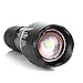 Alonefire flashlight led tactical flashlight insight flashlights 800 lumens xml T6 Adjustable 5 modes Zoomable Focus black Torch for defensive self defense Handheld Home Sports Outdoors Camping Hiking