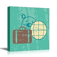 Canvas Wall Art Children's Drawing Canvas Prints Home Artwork Decoration for Children's Room,Bedroom - 12x12 inches