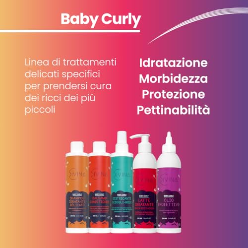 Baby Curly Baby Curly Unrinsed Detangling Spray with Afro and Curly Hair with Organic Aloe, Honey, Rose Oil, Grapeseed Oil (250ml)