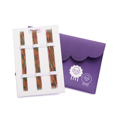 KnitPro Double-Pointed Knitting Needle Set, Symfonie, 15cm, Set of 5