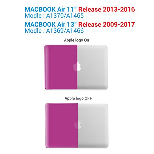 iBenzer MacBook Air 13 Inch Case, Soft Touch Hard Case Shell Cover with Keyboard Cover for Apple MacBook Air 13 A1369 1466 NO Touch ID,Lavender,MMA13VT+1
