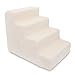 Best Pet Supplies Dog Stairs & Steps - CertiPur-US Made in USA Foam Steps for Small Dogs & Cats, Non-Slip Indoor Balanced Pet Step Support, Dog Ramp, No Assembly, Lambswool, 4-Step (18-inch Height)